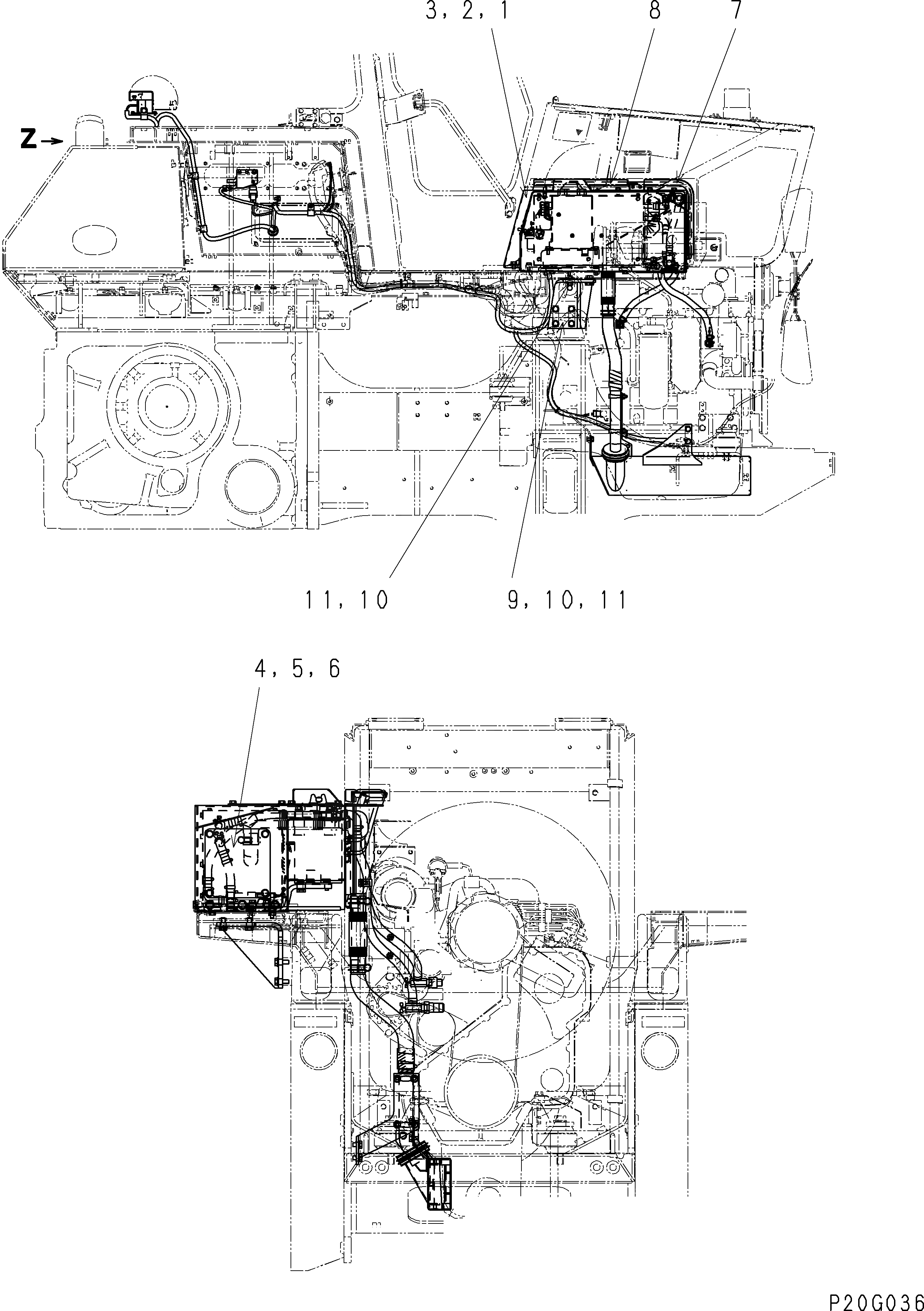 Схема запчастей Komatsu D61E-12 - ХЛАДАГЕНТ ПРЕДПУСКОВ. ПОДОГРЕВ (ОБОГРЕВАТЕЛЬ. COVER) (ДЛЯ СНГ)(№8-) РАЗНОЕ