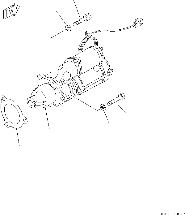 Схема запчастей Komatsu D61EX-12A-W - ДВИГАТЕЛЬ STARTER КОМПОНЕНТЫ ДВИГАТЕЛЯ