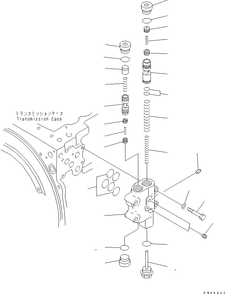Схема запчастей Komatsu D61EX-12A-W - ТРАНСМИССИЯ (ОСНОВН. РАЗГРУЗ. КЛАПАН) СИЛОВАЯ ПЕРЕДАЧА И КОНЕЧНАЯ ПЕРЕДАЧА