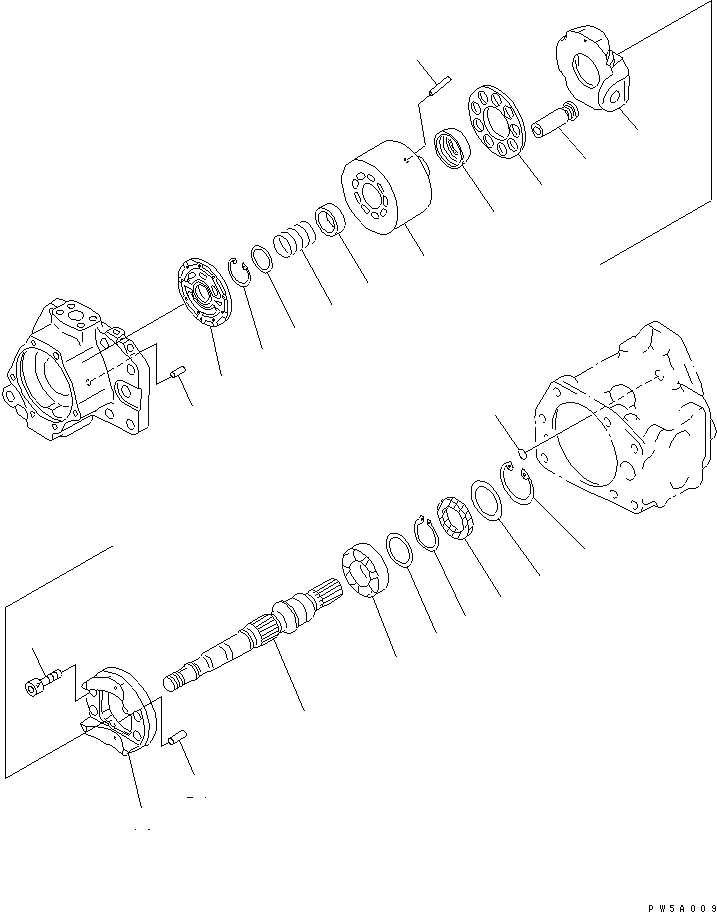 Схема запчастей Komatsu D61EX-12A-W - HSS НАСОС (/) ОСНОВН. КОМПОНЕНТЫ И РЕМКОМПЛЕКТЫ
