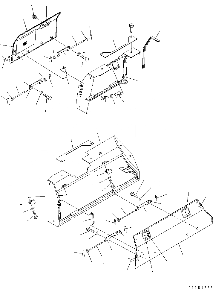 Схема запчастей Komatsu D61EX-12 - КРЫШКА КРЫЛА (АККУМУЛЯТОР И FILER COVER) (ДЛЯ PAT¤ РЫХЛИТЕЛЬ И КОНДИЦ. ВОЗДУХА) ЧАСТИ КОРПУСА