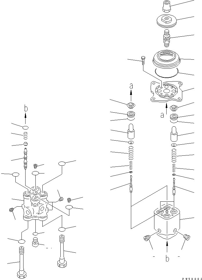 Схема запчастей Komatsu D61EX-12 - PPC КЛАПАН ОСНОВН. КОМПОНЕНТЫ И РЕМКОМПЛЕКТЫ