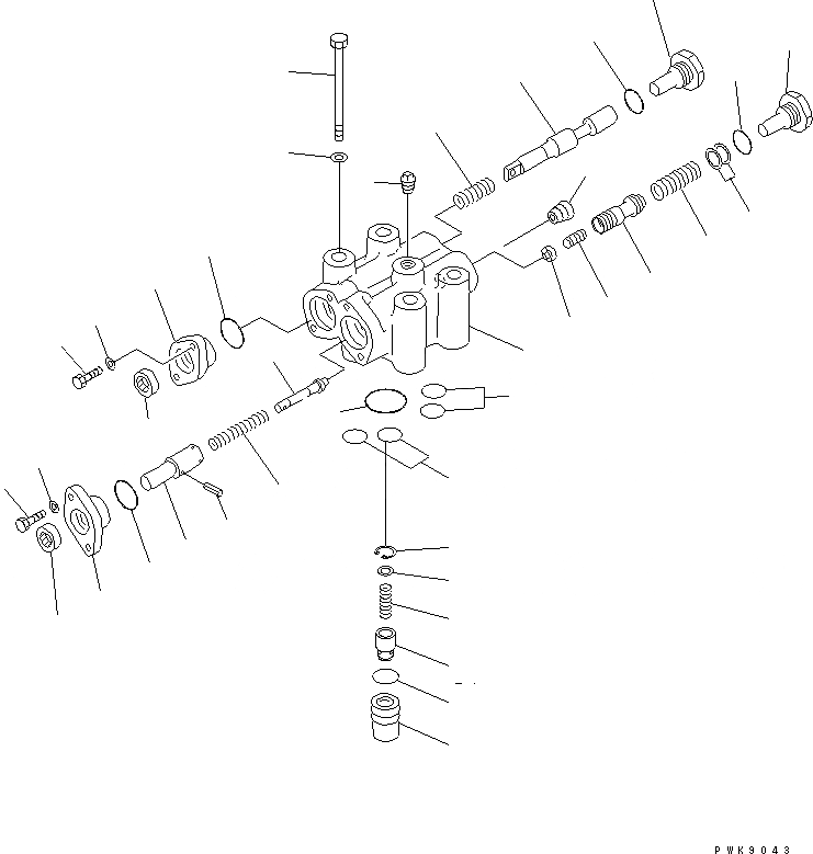 Схема запчастей Komatsu D61EX-12 - ТОРМОЗНОЙ КЛАПАН СИЛОВАЯ ПЕРЕДАЧА И КОНЕЧНАЯ ПЕРЕДАЧА