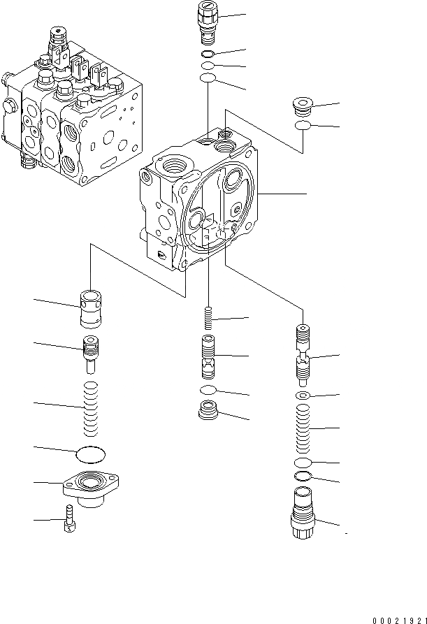 Схема запчастей Komatsu D61EX-12 - ОСНОВН. КЛАПАН (-КЛАПАН) (7/) (ДЛЯ PAT DOZER) ОСНОВН. КОМПОНЕНТЫ И РЕМКОМПЛЕКТЫ