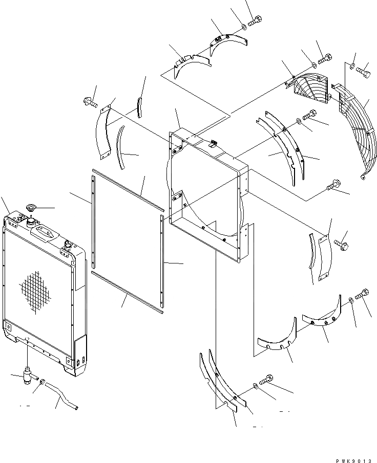Схема запчастей Komatsu D61P-12 - ВОЗДУХООЧИСТИТЕЛЬ КОМПОНЕНТЫ ДВИГАТЕЛЯ