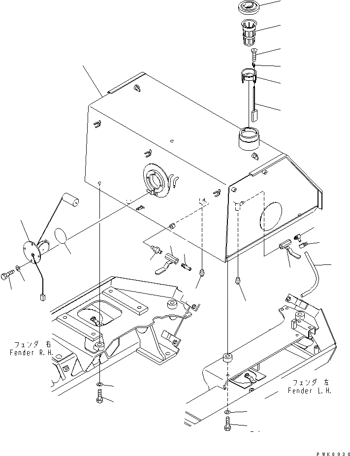 Схема запчастей Komatsu D61P-12 - ВОДООТДЕЛИТЕЛЬ КОМПОНЕНТЫ ДВИГАТЕЛЯ