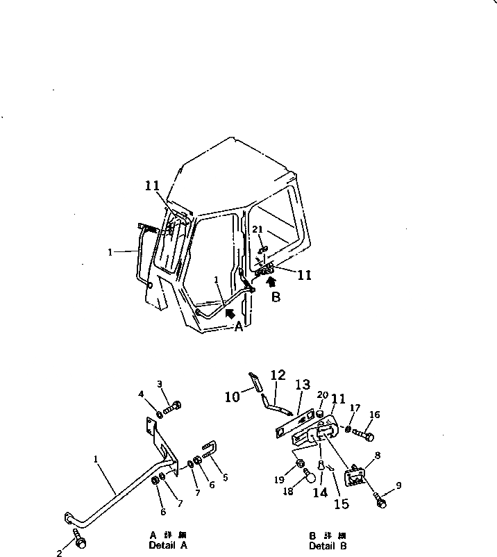 Схема запчастей Komatsu D61P-12 - БАЛКА БАЛАНСИРА И ПОВОРОТН. ШКВОРЕНЬ ОСНОВН. РАМА И КОМПОНЕНТЫ