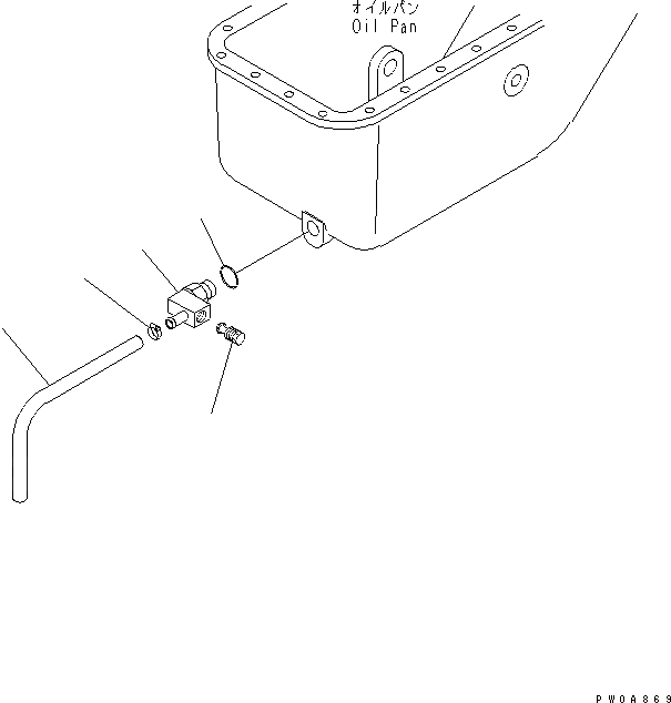 Схема запчастей Komatsu D61PX-12A-W - МАСЛЯНЫЙ ПОДДОН ДРЕНАЖНЫЕ ПАТРУБКИ КОМПОНЕНТЫ ДВИГАТЕЛЯ