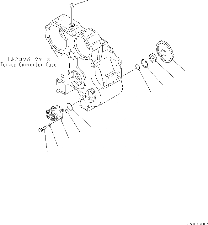 Схема запчастей Komatsu D61PX-12A-W - ГИДРОТРАНСФОРМАТОР (НАСОС) СИЛОВАЯ ПЕРЕДАЧА И КОНЕЧНАЯ ПЕРЕДАЧА