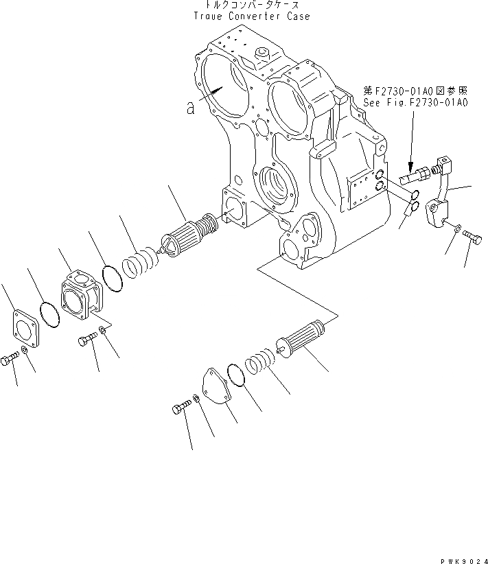 Схема запчастей Komatsu D61PX-12A-W - ГИДРОТРАНСФОРМАТОР (FILTRATION) СИЛОВАЯ ПЕРЕДАЧА И КОНЕЧНАЯ ПЕРЕДАЧА