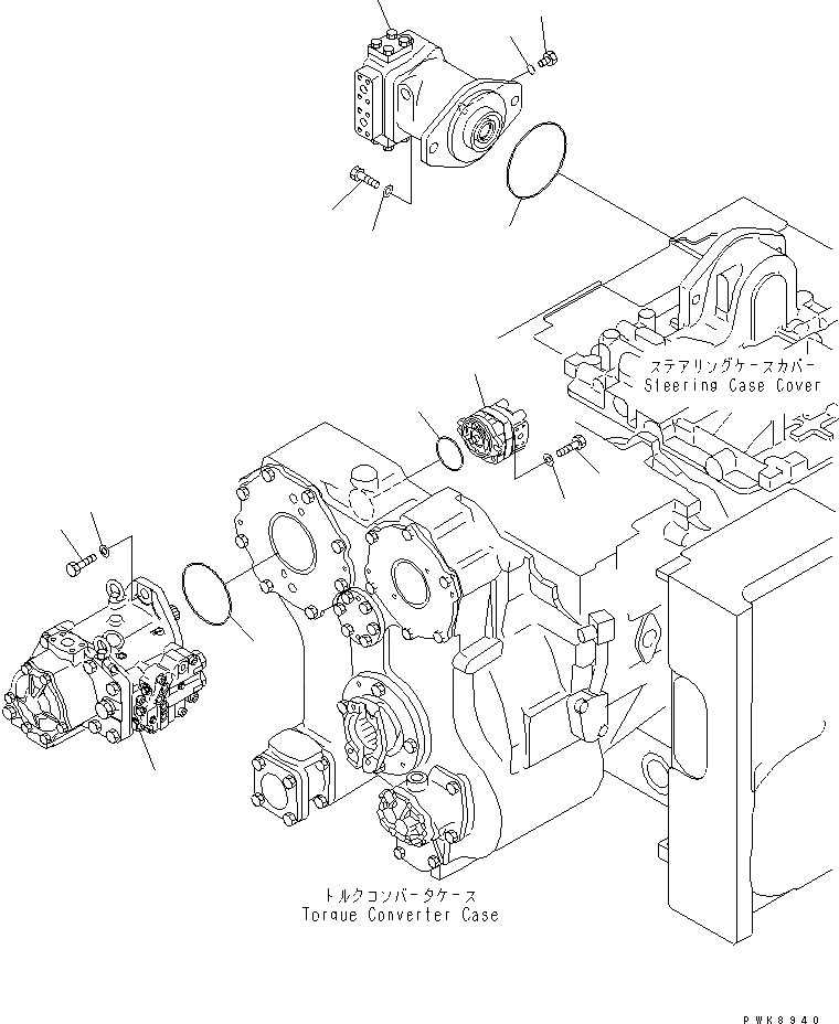 Схема запчастей Komatsu D61PX-12A-W - ГИДР. НАСОС. ГИДРАВЛИКА