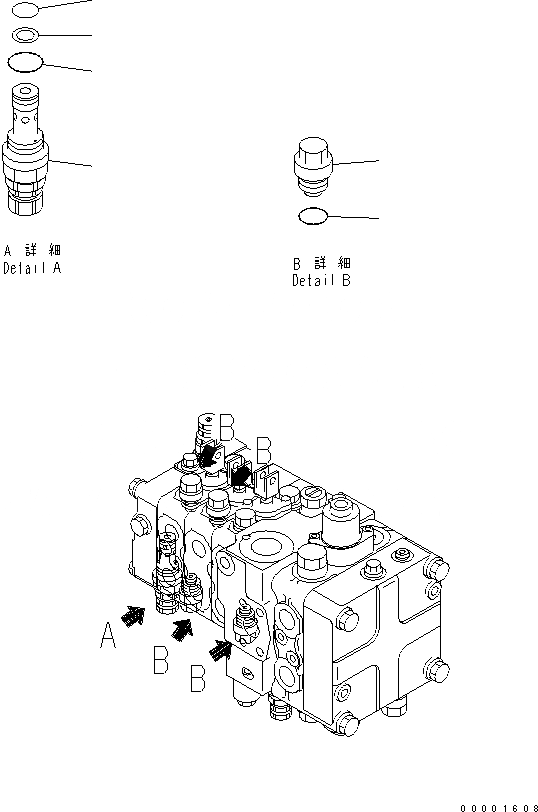 Схема запчастей Komatsu D61PX-12A-W - ОСНОВН. КЛАПАН (-КЛАПАН) (/) (ДЛЯ PAT DOZER) (КРОМЕ ЯПОН.) ОСНОВН. КОМПОНЕНТЫ И РЕМКОМПЛЕКТЫ