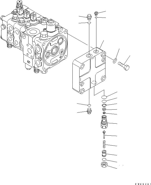 Схема запчастей Komatsu D61PX-12 - ОСНОВН. КЛАПАН (-КЛАПАН) (/) (ДЛЯ PAT DOZER) ОСНОВН. КОМПОНЕНТЫ И РЕМКОМПЛЕКТЫ