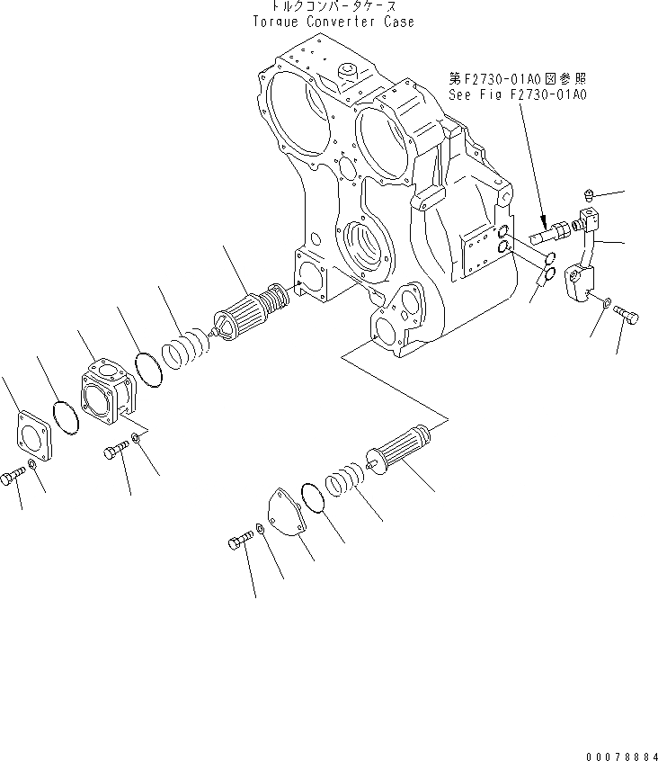 Схема запчастей Komatsu D63E-12 - ГИДРОТРАНСФОРМАТОР (FILTRATION) СИЛОВАЯ ПЕРЕДАЧА И КОНЕЧНАЯ ПЕРЕДАЧА