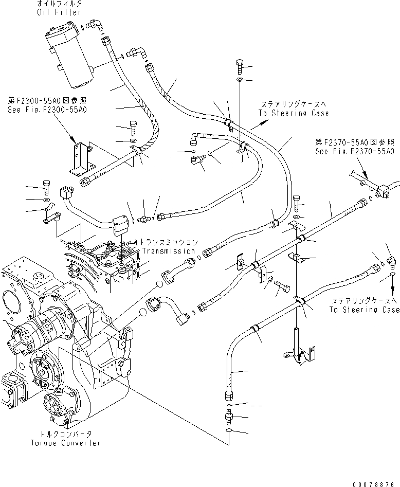 Схема запчастей Komatsu D63E-12 - МУФТА И ТОРМОЗ. (ТРУБЫ) (/) СИЛОВАЯ ПЕРЕДАЧА И КОНЕЧНАЯ ПЕРЕДАЧА