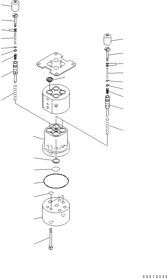 Схема запчастей Komatsu D63E-12 - КЛАПАН PPC(/) ОСНОВН. КОМПОНЕНТЫ И РЕМКОМПЛЕКТЫ