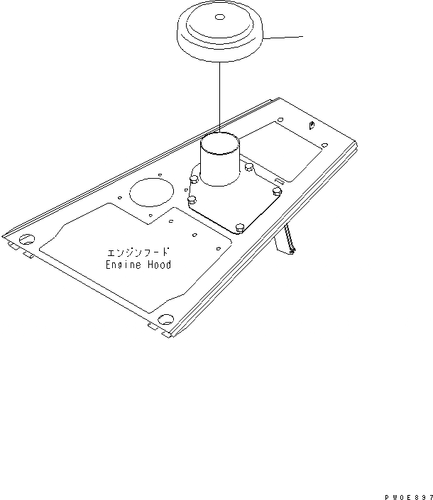 Схема запчастей Komatsu D65E-12 - КРЫШКА ВОЗДУХООЧИСТИТЕЛЯ КОМПОНЕНТЫ ДВИГАТЕЛЯ