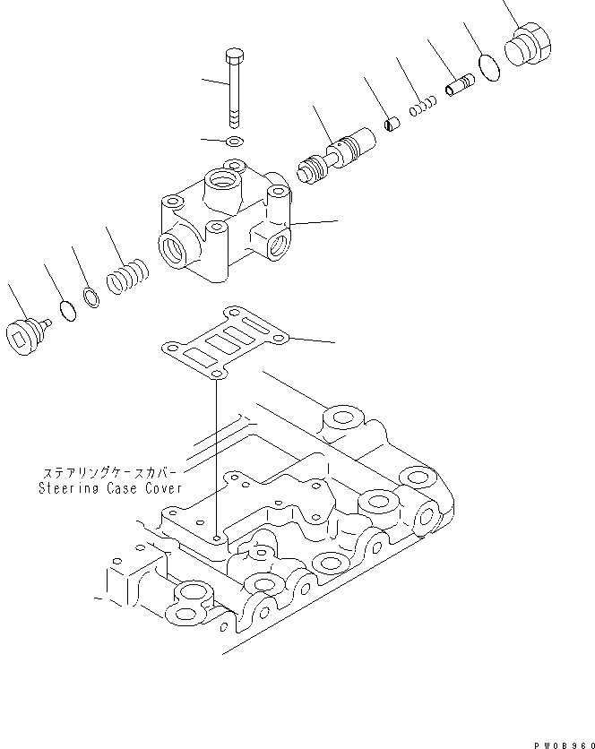 Схема запчастей Komatsu D65E-12 - МУФТА И ТОРМОЗ. (КЛАПАН) (/)(№-) СИЛОВАЯ ПЕРЕДАЧА И КОНЕЧНАЯ ПЕРЕДАЧА