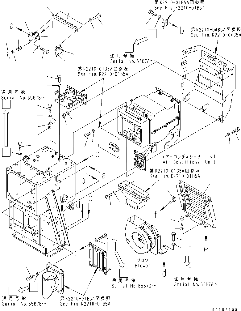 Схема запчастей Komatsu D65E-12 - ПРИБОРНАЯ ПАНЕЛЬ (ФИЛЬТР. COVER) (С КОНДИЦИОНЕРОМ ИЛИ ОБОГРЕВАТЕЛЬ.)(№-) КАБИНА ОПЕРАТОРА И СИСТЕМА УПРАВЛЕНИЯ