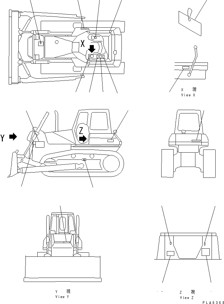 Схема запчастей Komatsu D65E-12 - МАРКИРОВКА (ФРАНЦИЯ) (DE)(№9-9) МАРКИРОВКА