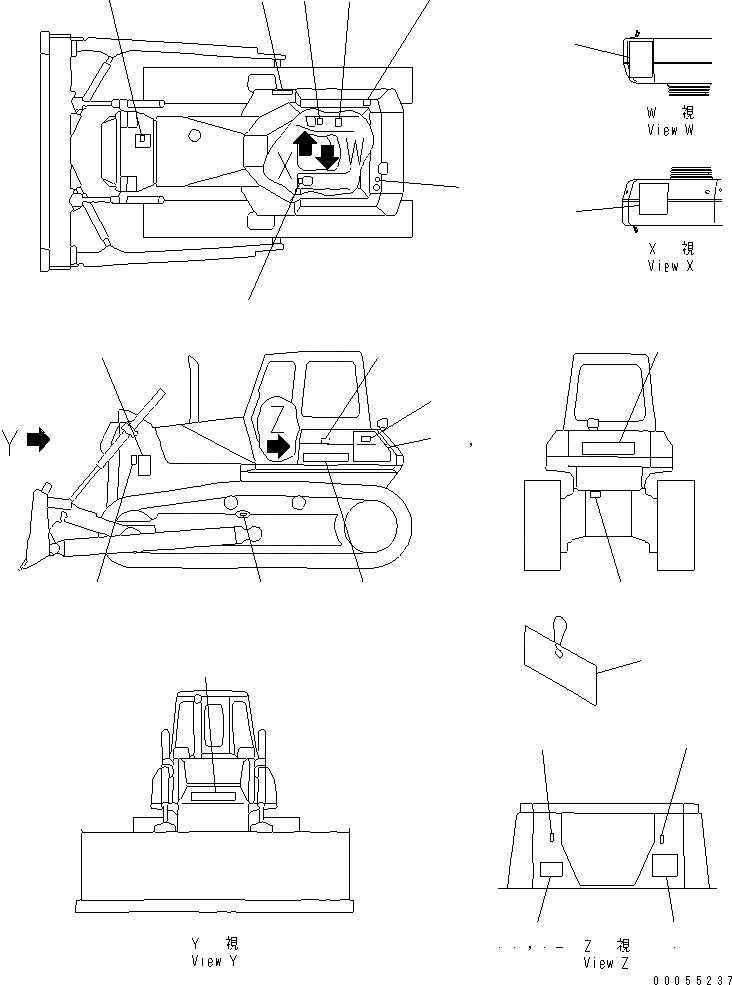 Схема запчастей Komatsu D65E-12 - МАРКИРОВКА (ИНДОНЕЗИЯ) (DE)(№-) МАРКИРОВКА