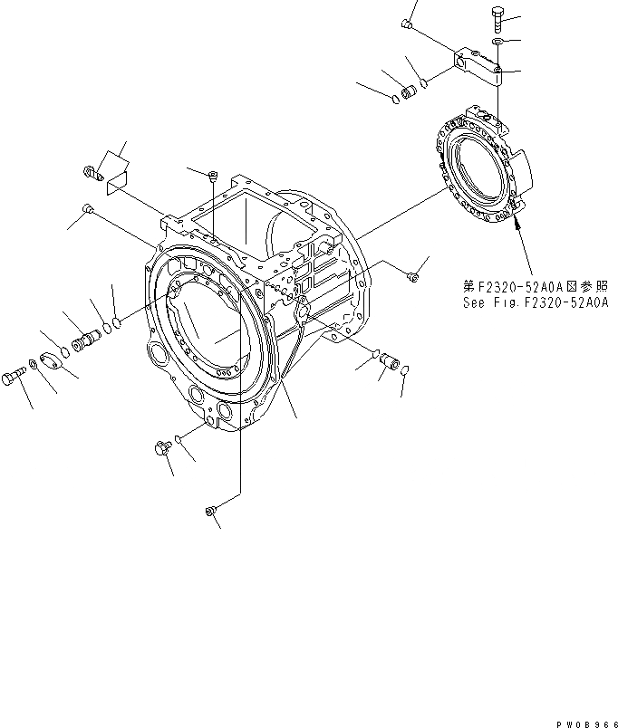 Схема запчастей Komatsu D65E-12-E - ТРАНСМИССИЯ (КОРПУС)(№-) СИЛОВАЯ ПЕРЕДАЧА И КОНЕЧНАЯ ПЕРЕДАЧА