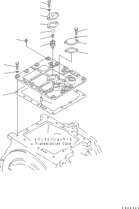 Схема запчастей Komatsu D65E-12-E - ТРАНСМИССИЯ (COVER) (/)(№-) СИЛОВАЯ ПЕРЕДАЧА И КОНЕЧНАЯ ПЕРЕДАЧА