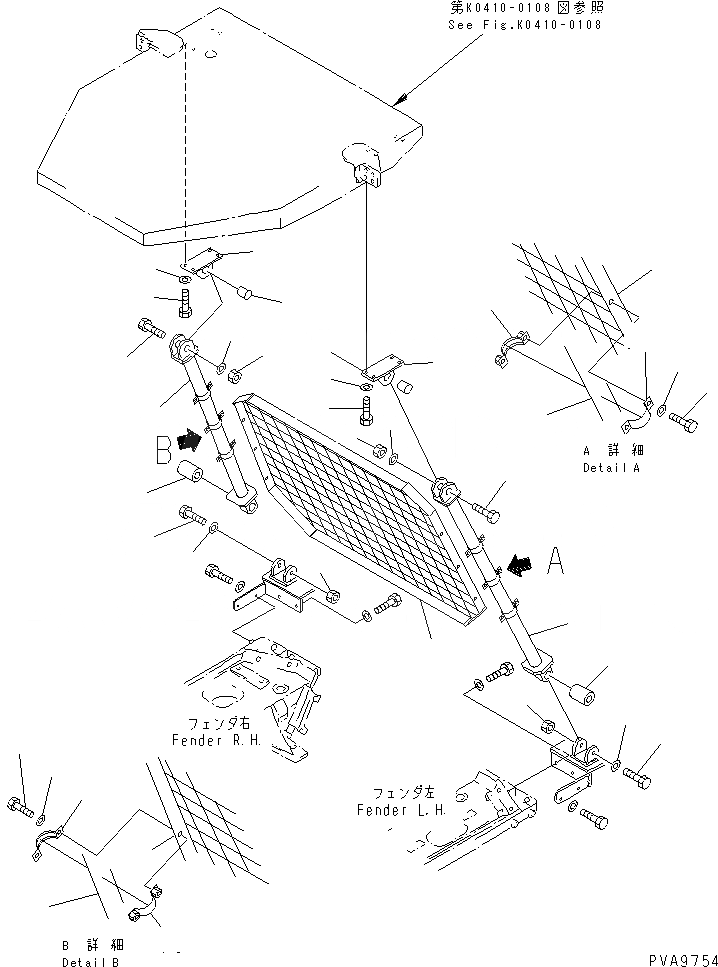 Схема запчастей Komatsu D65E-12-E - ROPS SWEEP (ЗАДН. ЧАСТИ КОРПУСА)(№-8) КАБИНА ОПЕРАТОРА И СИСТЕМА УПРАВЛЕНИЯ