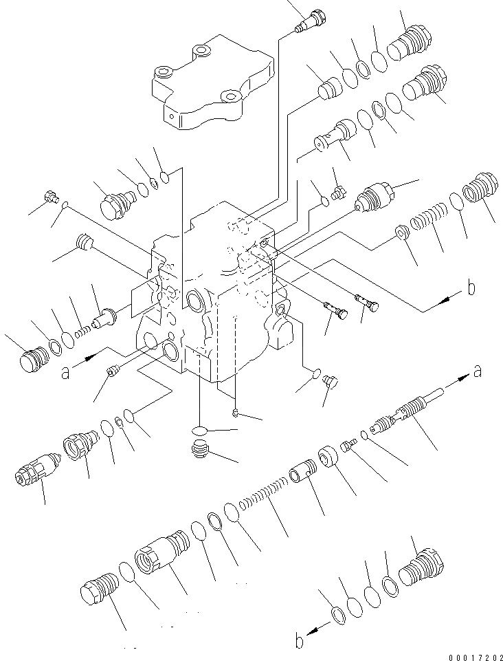 Схема запчастей Komatsu D65E-12-E - КОНТРОЛЬНЫЙ КЛАПАН (2-Х СЕЦИОНН.) (/) ОСНОВН. КОМПОНЕНТЫ И РЕМКОМПЛЕКТЫ