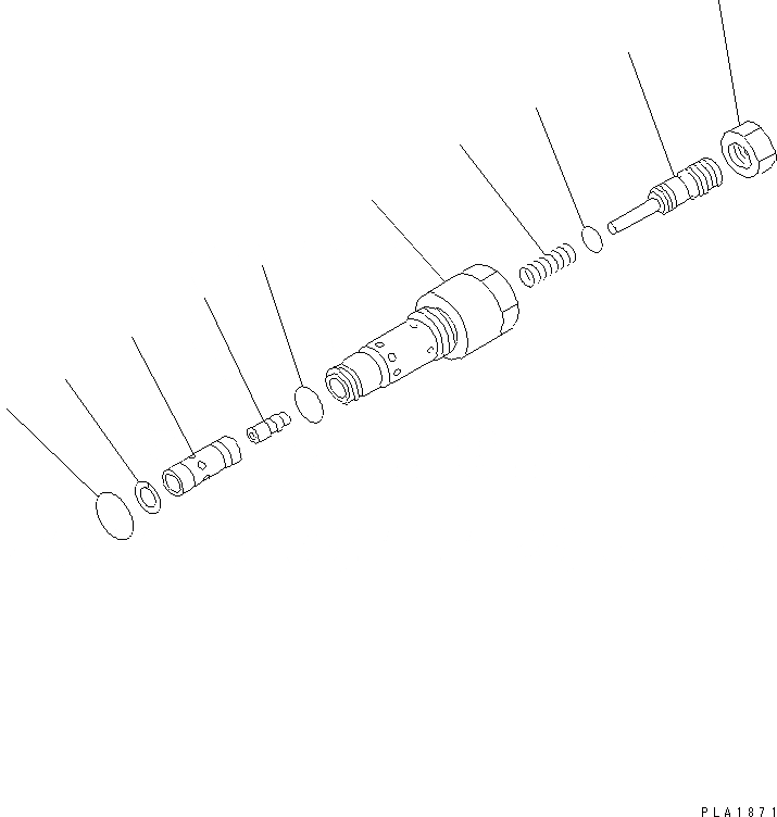 Схема запчастей Komatsu D65E-12-E - РУЛЕВ. УПРАВЛЕНИЕ ЛИНИЯ (РАЗГРУЗ. КЛАПАН) ОСНОВН. КОМПОНЕНТЫ И РЕМКОМПЛЕКТЫ