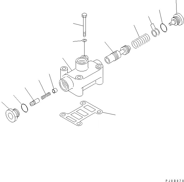 Схема запчастей Komatsu D65E-12 - МУФТА И ТОРМОЗ. (КЛАПАН) (/)(№9-) СИЛОВАЯ ПЕРЕДАЧА И КОНЕЧНАЯ ПЕРЕДАЧА