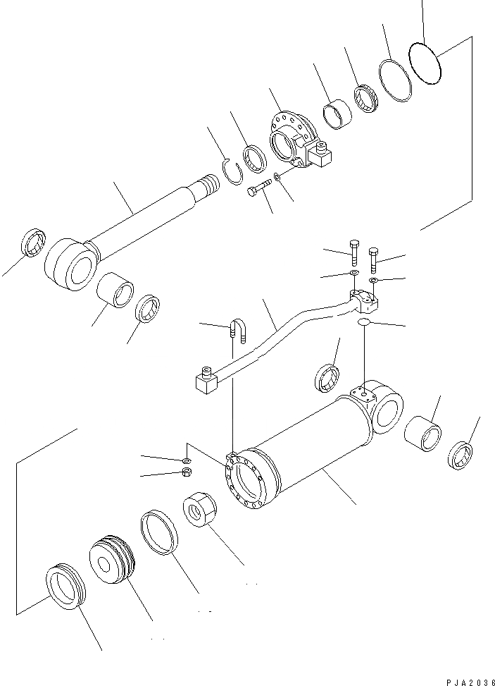 Схема запчастей Komatsu D65E-12 - ЦИЛИНДР РЫХЛИТЕЛЯ (ДЛЯ СНГ)(№78-) ОСНОВН. КОМПОНЕНТЫ И РЕМКОМПЛЕКТЫ
