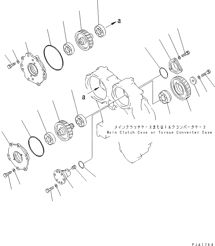 Схема запчастей Komatsu D65E-12 - МЕХ-М ОТБОРА МОЩНОСТИ ПРИВОД СИЛОВАЯ ПЕРЕДАЧА И КОНЕЧНАЯ ПЕРЕДАЧА