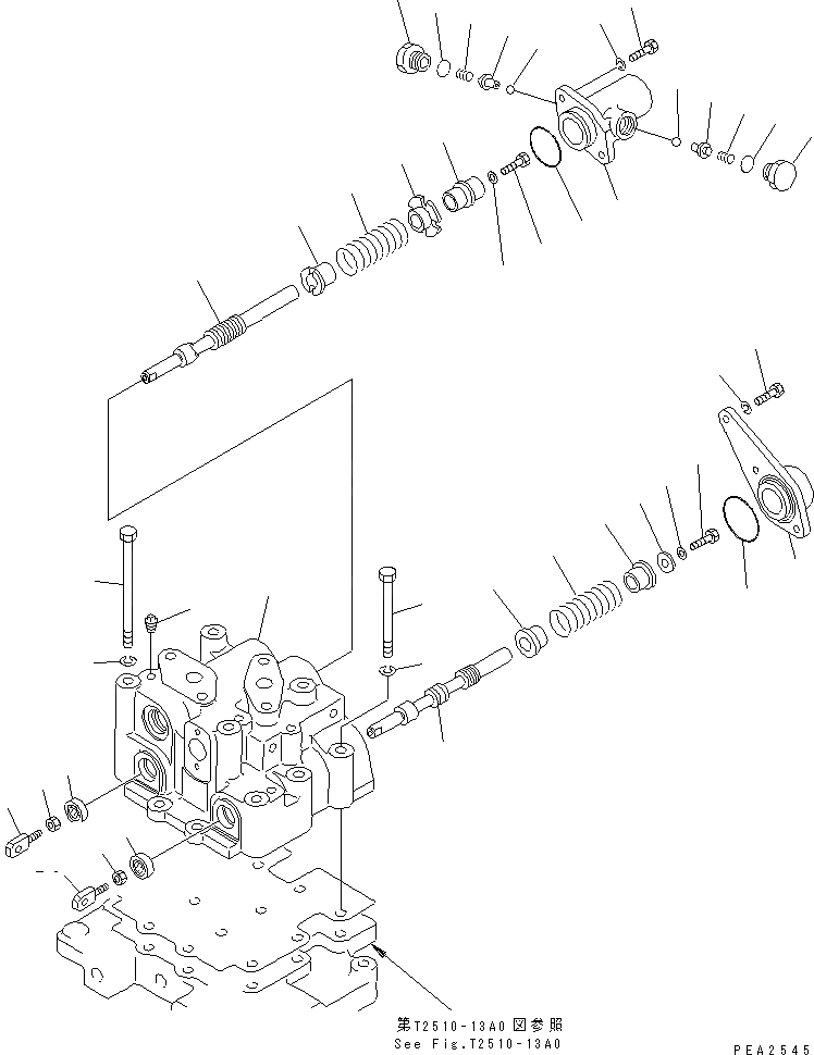 Схема запчастей Komatsu D65E-12 - ТЯГОВ. ЛЕБЕДКА (КЛАПАН¤ INCHING И МУФТА СЕКЦ.) РАБОЧЕЕ ОБОРУДОВАНИЕ
