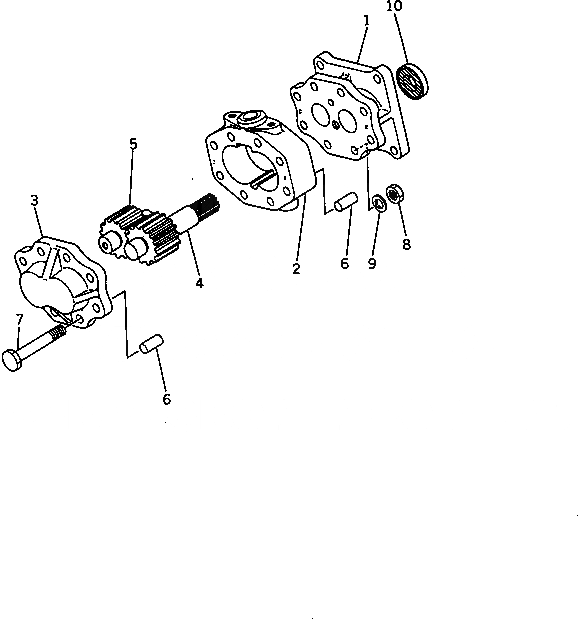 Схема запчастей Komatsu D65E-8 - ТОРКФЛОУ НАСОС ОСНОВН. МУФТА И ТРАНСМИССИЯ