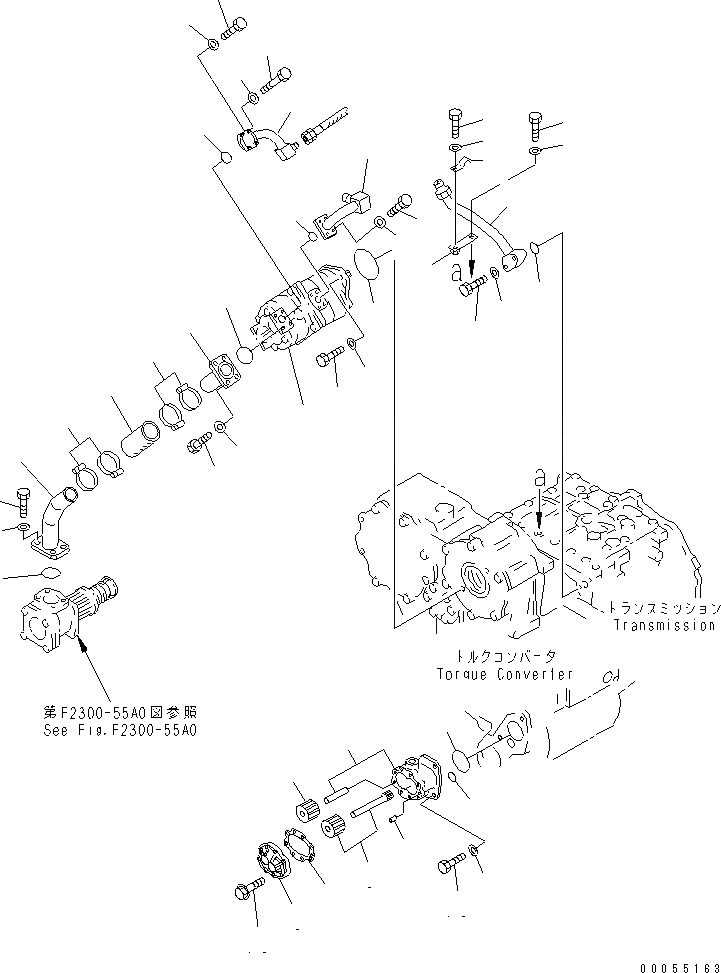 Схема запчастей Komatsu D65EX-12 - H.S.S (НАСОС) СИЛОВАЯ ПЕРЕДАЧА И КОНЕЧНАЯ ПЕРЕДАЧА