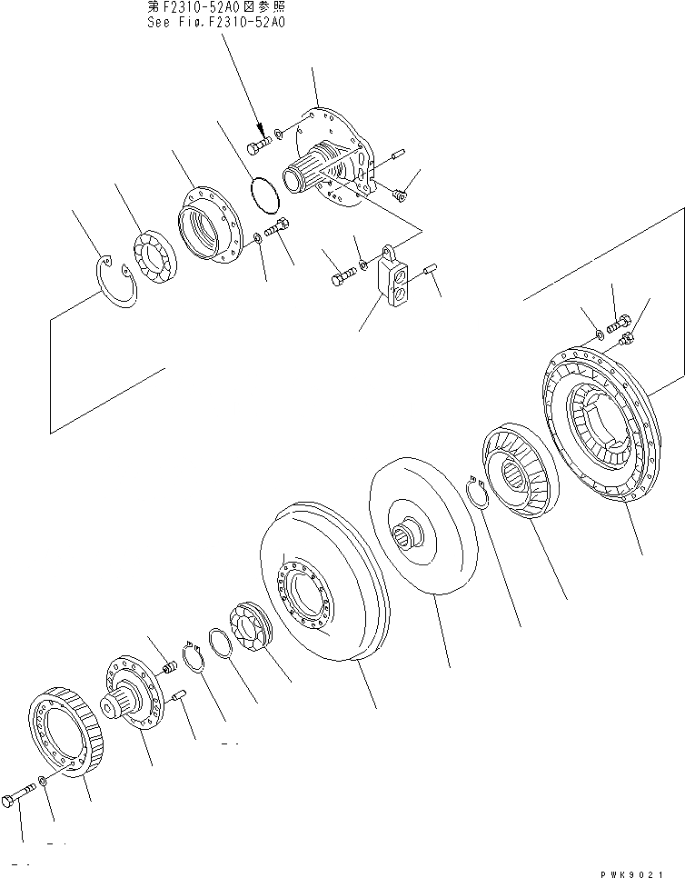 Схема запчастей Komatsu D65EX-12 - ГИДРОТРАНСФОРМАТОР (BARE) СИЛОВАЯ ПЕРЕДАЧА И КОНЕЧНАЯ ПЕРЕДАЧА