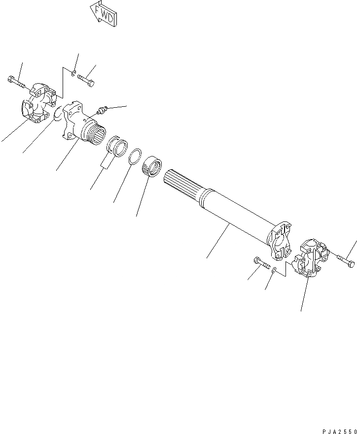 Схема запчастей Komatsu D65EX-12 - ЗАДН. МЕХ-М ОТБОРА МОЩН-ТИ ВАЛ (ТЯГОВ. ЛЕБЕДКА) РАБОЧЕЕ ОБОРУДОВАНИЕ
