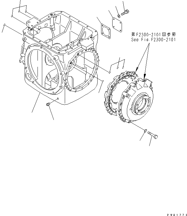 Схема запчастей Komatsu D65EX-12H - H.S.S. (КОРПУС) СИЛОВАЯ ПЕРЕДАЧА И КОНЕЧНАЯ ПЕРЕДАЧА