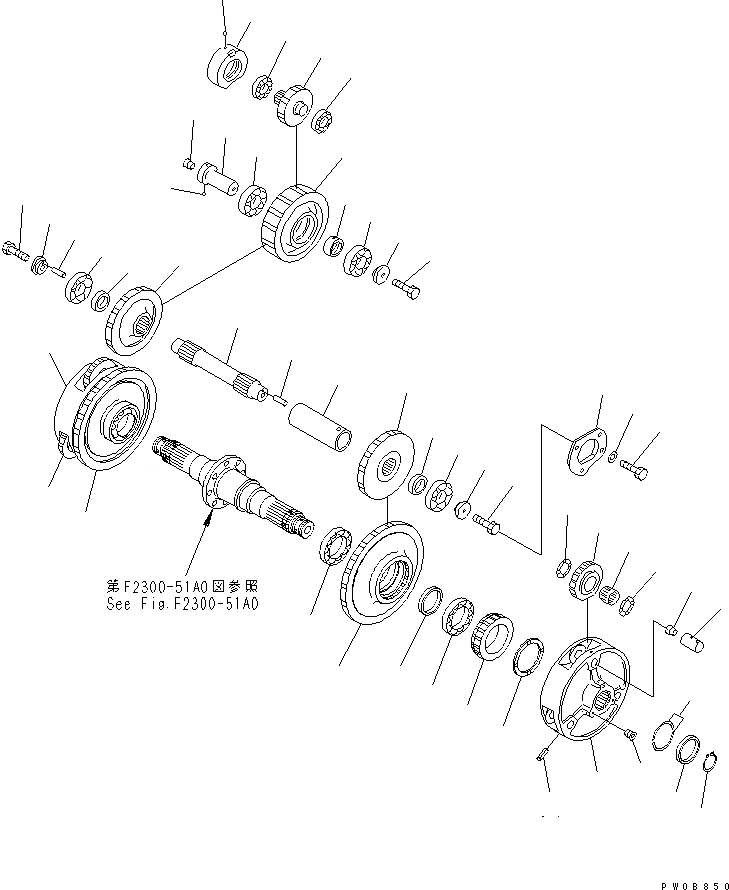 Схема запчастей Komatsu D65EX-12-E - H.S.S (ПРИВОД И ВАЛ)(№9-) СИЛОВАЯ ПЕРЕДАЧА И КОНЕЧНАЯ ПЕРЕДАЧА