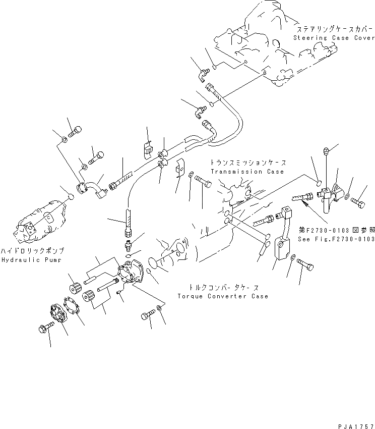 Схема запчастей Komatsu D65EX-12 - СИЛОВАЯ ЛИНИЯ APPLICATION ТРУБЫ (СМАЗКА) СИЛОВАЯ ПЕРЕДАЧА И КОНЕЧНАЯ ПЕРЕДАЧА