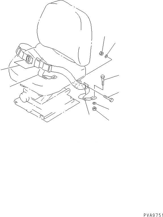 Схема запчастей Komatsu D65EX-15 - РЕМЕНЬ БЕЗОПАСНОСТИ (ДЛЯ ПОДВЕСКА СИДЕНЬЕ)(№7-7) КАБИНА ОПЕРАТОРА И СИСТЕМА УПРАВЛЕНИЯ