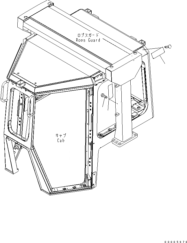 Схема запчастей Komatsu D65EX-15 - ROPS ПЛАСТИНЫ (ФРАНЦИЯ) МАРКИРОВКА