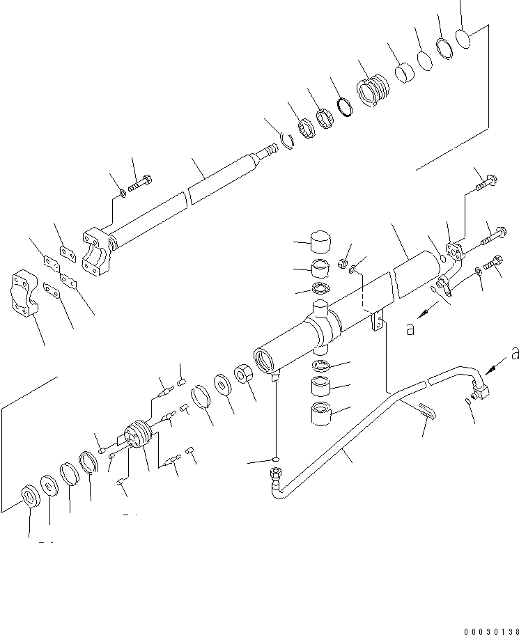 Схема запчастей Komatsu D65EX-15 - ГИДРОЦИЛИНДР ПОДЪЕМА(№7-) ОСНОВН. КОМПОНЕНТЫ И РЕМКОМПЛЕКТЫ