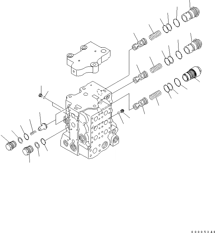 Схема запчастей Komatsu D65EX-15 - УПРАВЛЯЮЩ. КЛАПАН (3-Х СЕКЦИОНН.) (/7) ОСНОВН. КОМПОНЕНТЫ И РЕМКОМПЛЕКТЫ