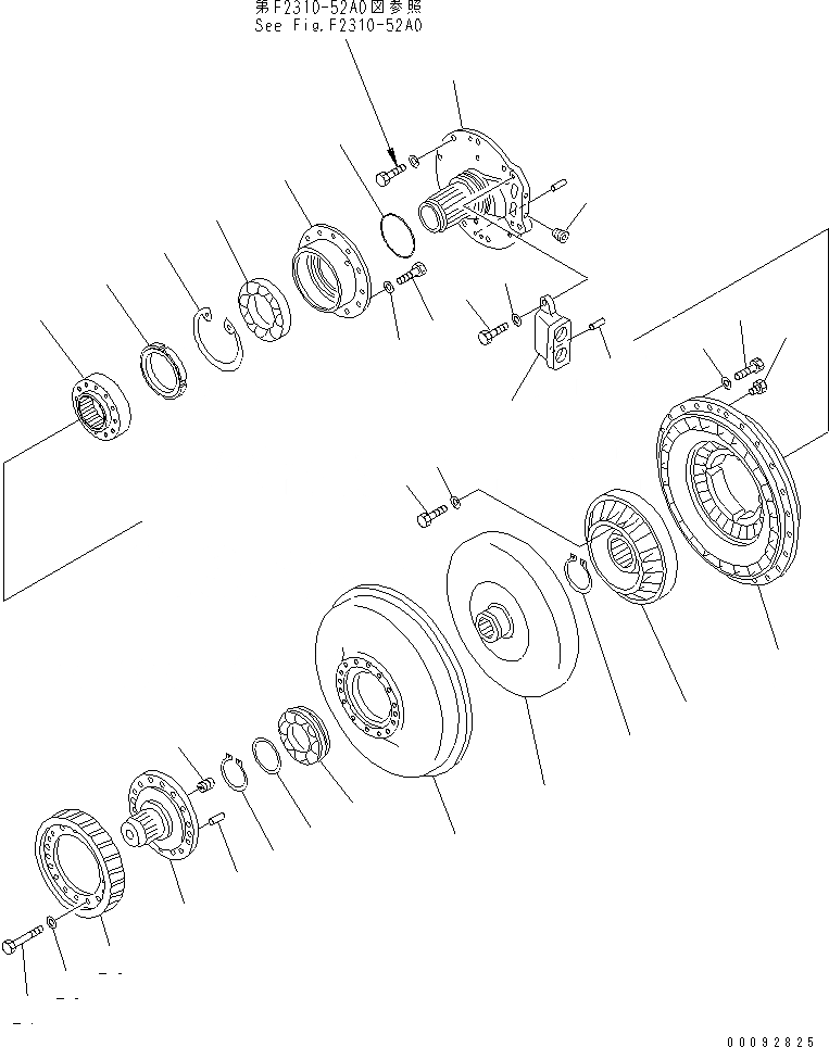 Схема запчастей Komatsu D65EX-15E0 - ГИДРОТРАНСФОРМАТОР (BARE) СИЛОВАЯ ПЕРЕДАЧА И КОНЕЧНАЯ ПЕРЕДАЧА