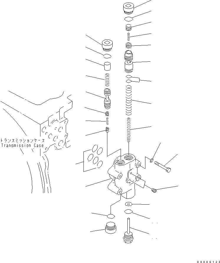 Схема запчастей Komatsu D65EX-15E0 - ТРАНСМИССИЯ (ОСНОВН. КЛАПАН) СИЛОВАЯ ПЕРЕДАЧА И КОНЕЧНАЯ ПЕРЕДАЧА