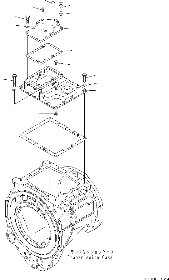 Схема запчастей Komatsu D65EX-15E0 - ТРАНСМИССИЯ (COVER) СИЛОВАЯ ПЕРЕДАЧА И КОНЕЧНАЯ ПЕРЕДАЧА