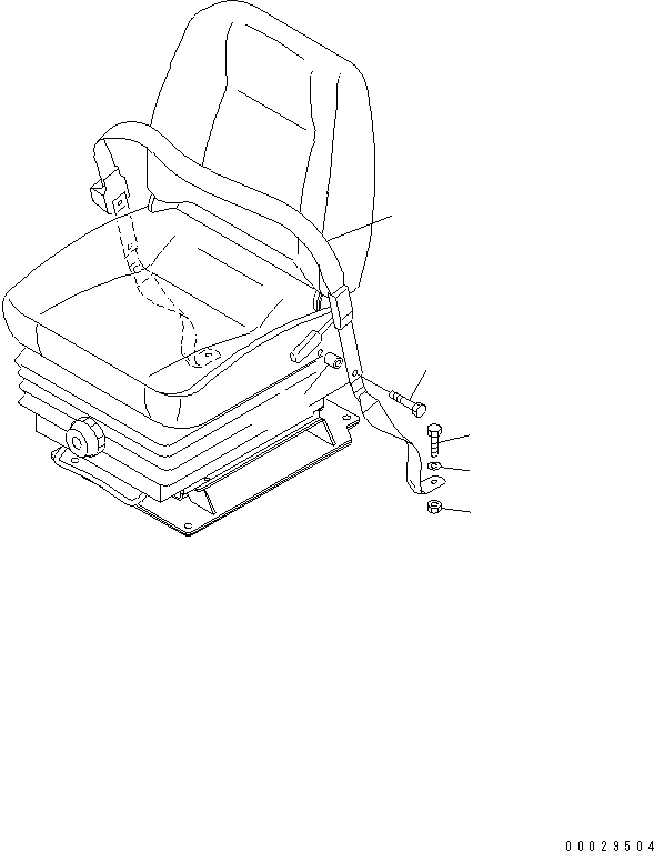 Схема запчастей Komatsu D65EX-15E0 - РЕМЕНЬ БЕЗОПАСНОСТИ (ДЛЯ ПОДВЕСКА СИДЕНЬЕ) (ДЛЯ RETRACTION) КАБИНА ОПЕРАТОРА И СИСТЕМА УПРАВЛЕНИЯ