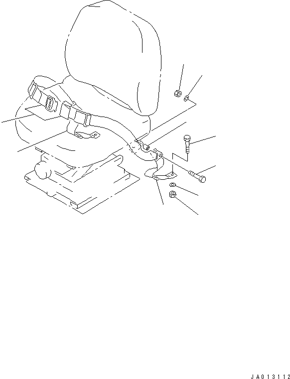 Схема запчастей Komatsu D65EX-15E0 - РЕМЕНЬ БЕЗОПАСНОСТИ (ДЛЯ ПОДВЕСКА СИДЕНЬЕ) КАБИНА ОПЕРАТОРА И СИСТЕМА УПРАВЛЕНИЯ